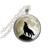 2017 Sale Collares Collier Necklace Wolf With Eye Pendant Statement Art Photo Glass Cabochon Necklaces Animal For Women HZ1