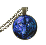 2017 Sale Collares Collier Necklace Wolf With Eye Pendant Statement Art Photo Glass Cabochon Necklaces Animal For Women HZ1