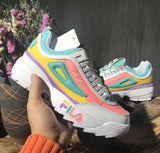 Top quality 2018 FILAS Disruptor I II Women Sneaker Running Shoes men White black height Increasing Shoes girls size 36-45