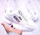 Top quality 2018 FILAS Disruptor I II Women Sneaker Running Shoes men White black height Increasing Shoes girls size 36-45